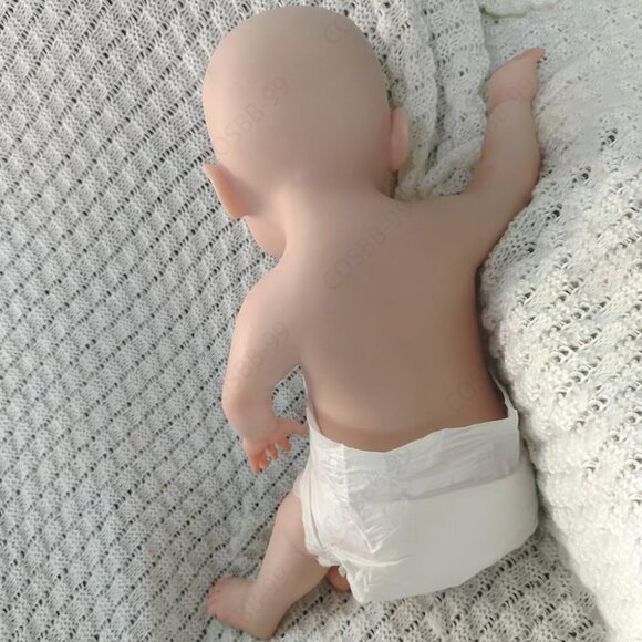 45cm Cute Reborn Newborn 3kg Full Body Platinum Silicone Reborn Baby Girl Dolls - Picture 11 of 12